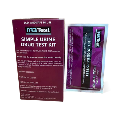MBTest Street and Prescription Drugs 10PK Urine Test Kit