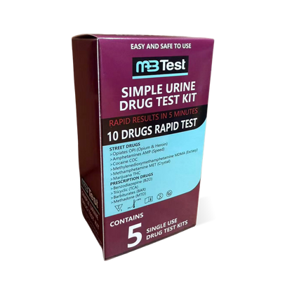 MBTest Street and Prescription Drugs 10PK Urine Test Kit