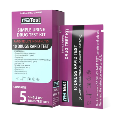 MBTest Street and Prescription Drugs 10PK Urine Test Kit
