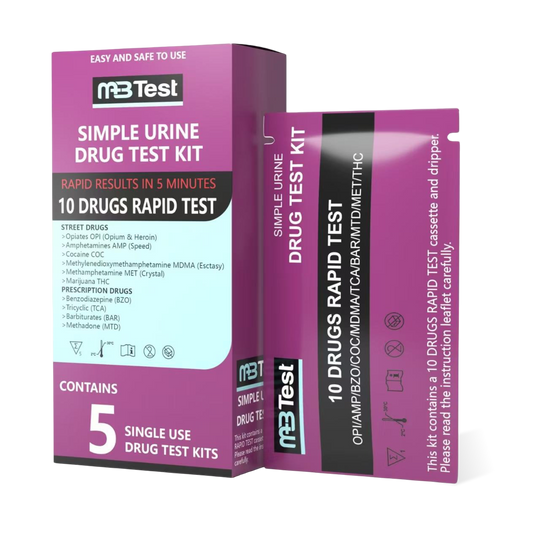 MBTest Street and Prescription Drugs 10PK Urine Test Kit