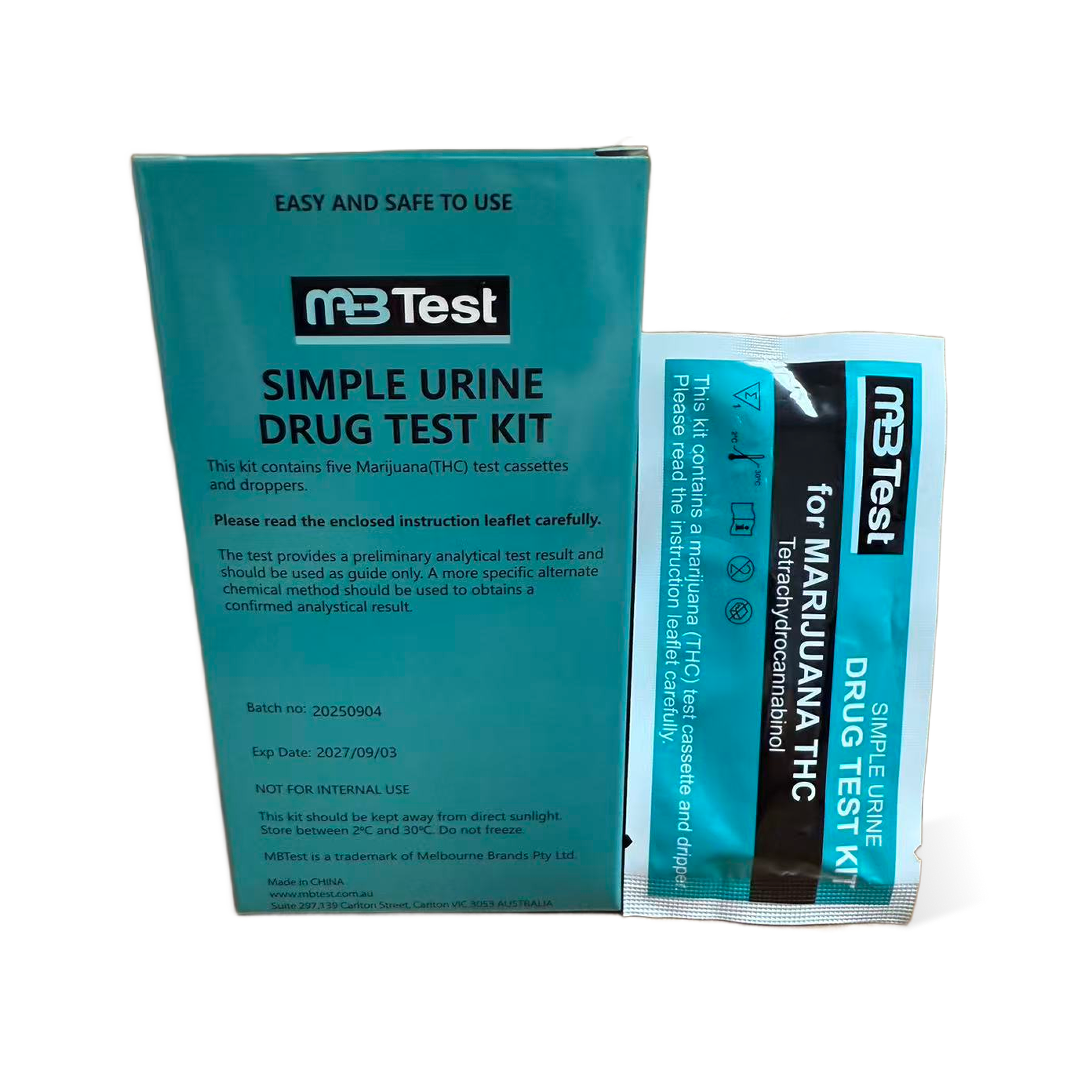 MBtest Marijuana 5Pk Urine Test Kit