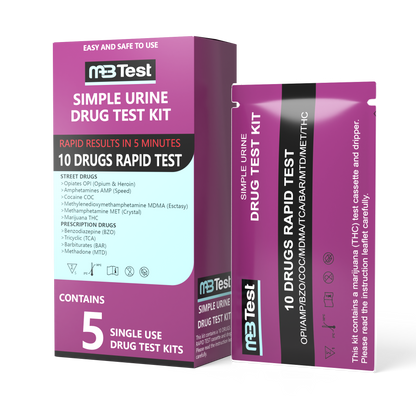 MBTest Street and Prescription Drugs 10PK Urine Test Kit