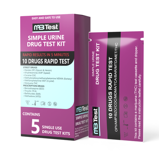 MBTest Street and Prescription Drugs 10PK Urine Test Kit